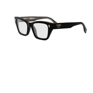 Fendi FE50118I 001 52 FENDI ROMA Black Gold Eyeglasses FE50118I